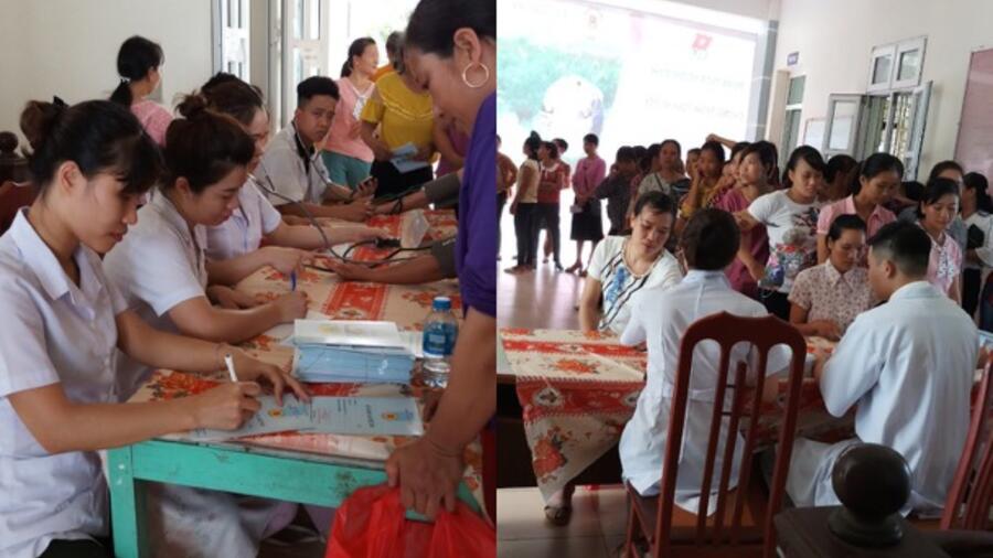 Đoàn thanh niên Bệnh viện 19-8 khám bệnh tình nguyện, trao quà, cấp phát thuốc miễn phí tại Giao Thuỷ, Nam Định